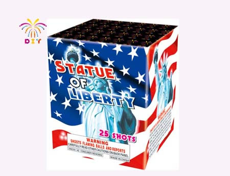 STAYUE OF LIBERTY 25S CAKE FIREWORKS
